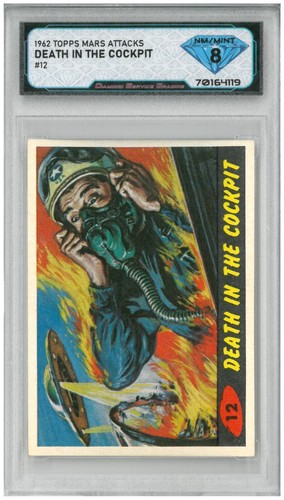 1962 Topps Mars Attacks #12 Death in the Cockpit — Raw