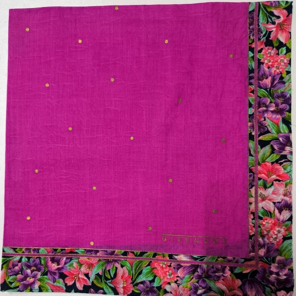 USED HANDKERCHIEF VINTAGE COTTON PINK 19" - Image 2 of 2