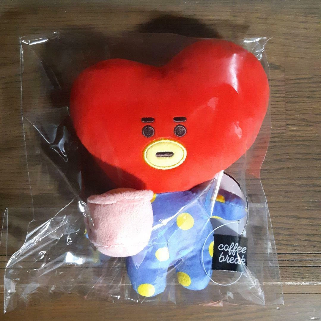 BT21 BTS TATA Coffee Break Cafe Plush Doll 19cm LINE FRIENDS official NEW JP F/S
