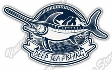 Deep Sea Fishing Fisherman Lures Car Bumper Window Vinyl Sticker Decal 6"X3"