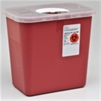 Kendall Sharps Container with Rotor Lid - 2 Gallon