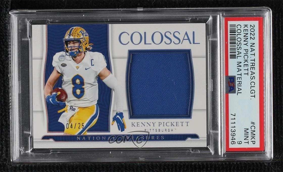 Kenny Pickett Panini National Treasures Collegiate Colossal Materials #CMKP Base