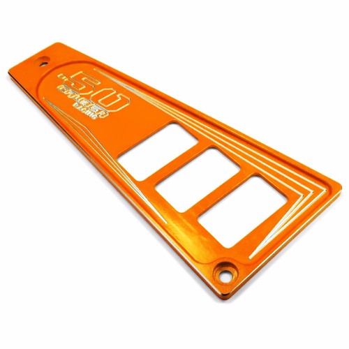Billet Ride Command 6 Switch Dash Panel Bezels Polaris RZR XP1000 Turbo Orange - Picture 8 of 10