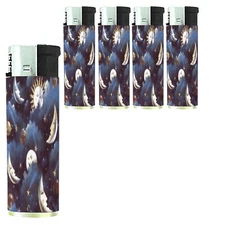 Celestial Whimsy C2 Set of 5 Sun and Moon Design Electronic Butane Lighter