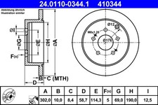 Disque de frein Mitsubishi GRANDIS