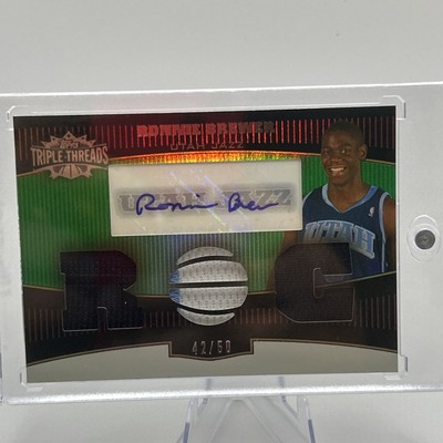 2006-07 Topps Triple Threads Ronnie Brewer Relics Autographs Emerald /50