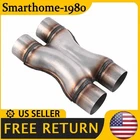 Universal Crossover X-Pipe Dual 3" In 3" Out Stainless Steel Muffler Exhaust Tip