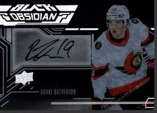 2022-23 UD Black Obsidian Scripts #OSDB Drake Batherson C Auto - HKY