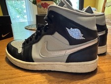 Nike Air Jordan Mid Shadow Black Silver Grey Size 8 Shoes