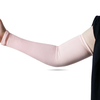2er Pack Cooling Arm Sleeves Pink Lila Radfahren Sonnenschutz Atmungsaktiv für Outdoor - Bild 1 von 2