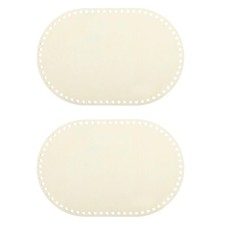 Oval Natural Wood Basket Bottom Blank Base Crochet DIY Craft 7.87x11.81in 2PCS