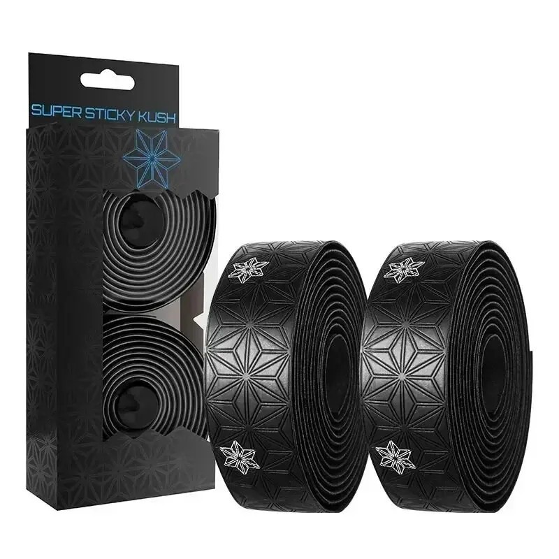 1 Pair Road Bike PU Handlebar Tape Anti-Vibration Wrap with Bar Plugs