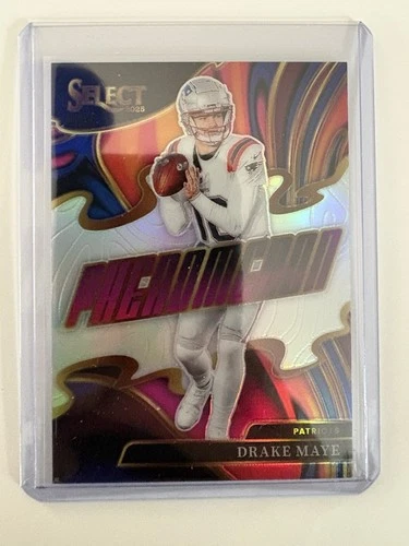 Panini Select 2025 Drake Maye Phenomenon Silver Prizm Insert #19 Patriots