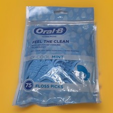 ORAL B Complete Floss Picks Icy Cool Mint RARE 1 Pack  75 Picks easy slide