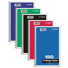 3-Subject Notebook, 6" x 9-1/2"; College Rule, 150 Sheets, 2 Dividers 65362