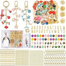548Pcs Keychain Charms Bracelet Making Kit, Bag Charm Kits with Chains, Jump R