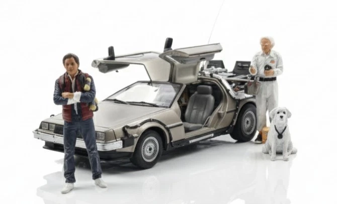 '81 DeLorean DMC-12 "Back To The Future" Ritorno al futuro SUNSTAR 1:18 + Figure - Immagine 2 di 4