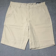 Kirkland Signature Men's performance Short 34 Beige Comfort Waist Stretch READ