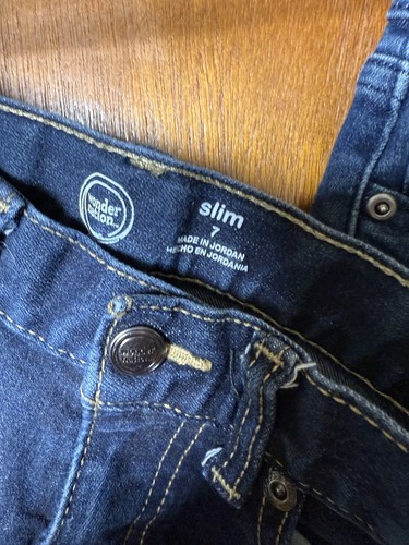 Lot Of 3 Pairs Wonder Nation Jeans Size 7 Slim, Relaxed And Straight Fit - Picture 2 of 7