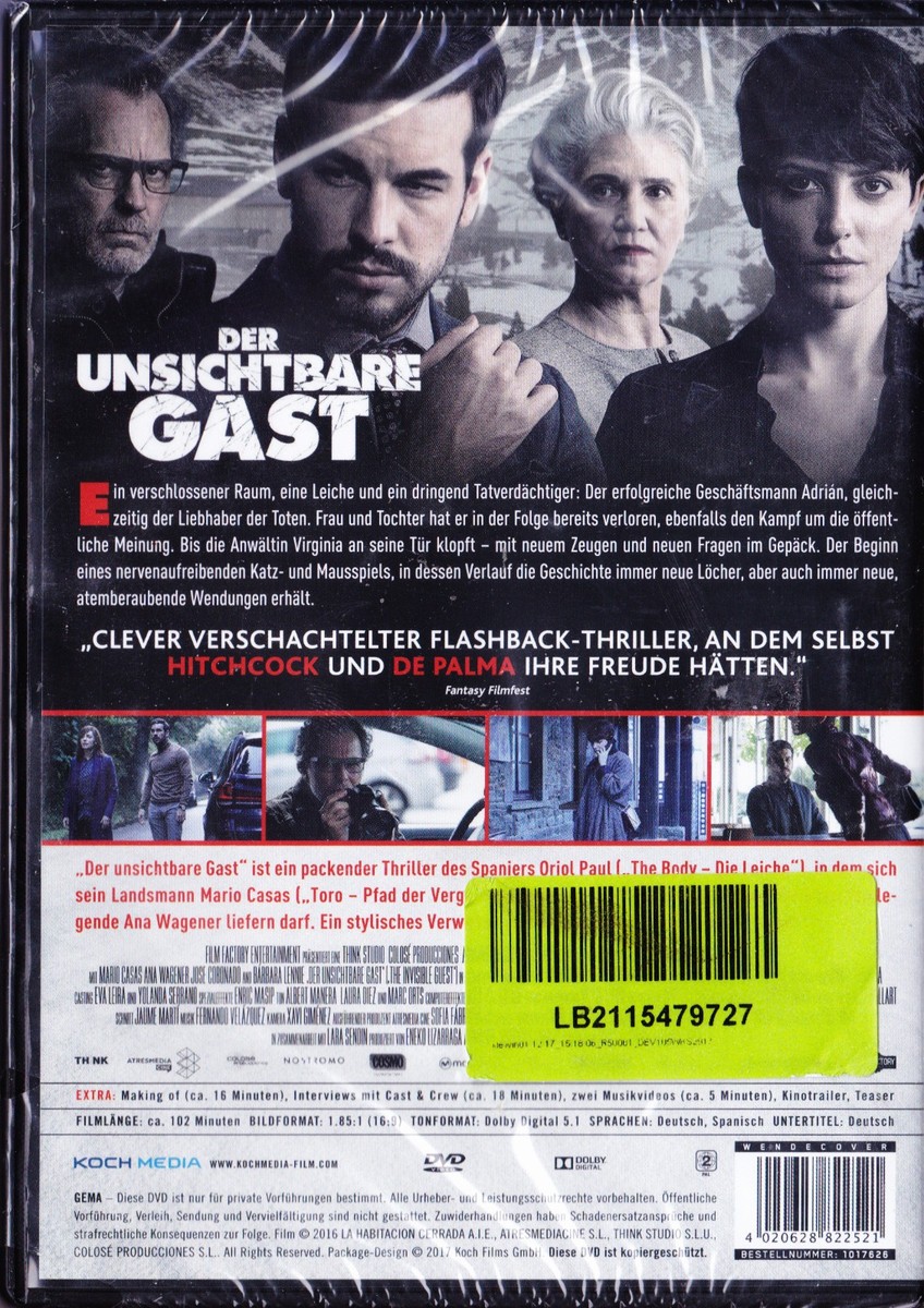 Oriol Paulo The Invisible Guest 2016 Subtitles Mario Casas The