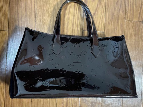 Louis Vuitton Wilshire PM Vernis Alamant Women's Leather Handbag From Japan Used - Picture 2 of 12