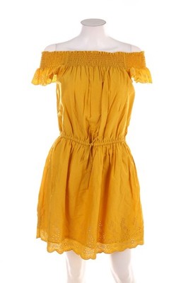 UNITED COLORS OF BENETTON Kleid Minikleid 3XL gelb