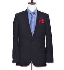J.Crew x Loro Piana Black Blazer Mens Sport Coat Jacket Size 36-R Dual Vent