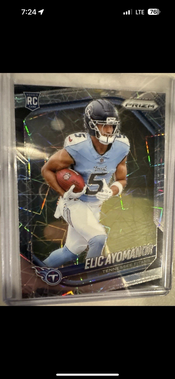 2025 Panini - Prizm Football Elic Ayomanor Lazer Prizm #321 - Tennessee Titans