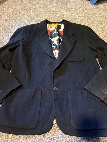 Vintage Iceberg Looney Tunes Bugs Bunny Blazer Mens 50 Made Italy Graphic Lining image 2