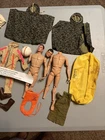New ListingG.I. Joe Army Green Wooden Footlocker Storage Case/with Miscellaneous Outfits