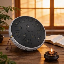 Steel Tongue Drum 14 inch 15 Note D Major Hand Pan Rain Drum Kit with Carry Bag