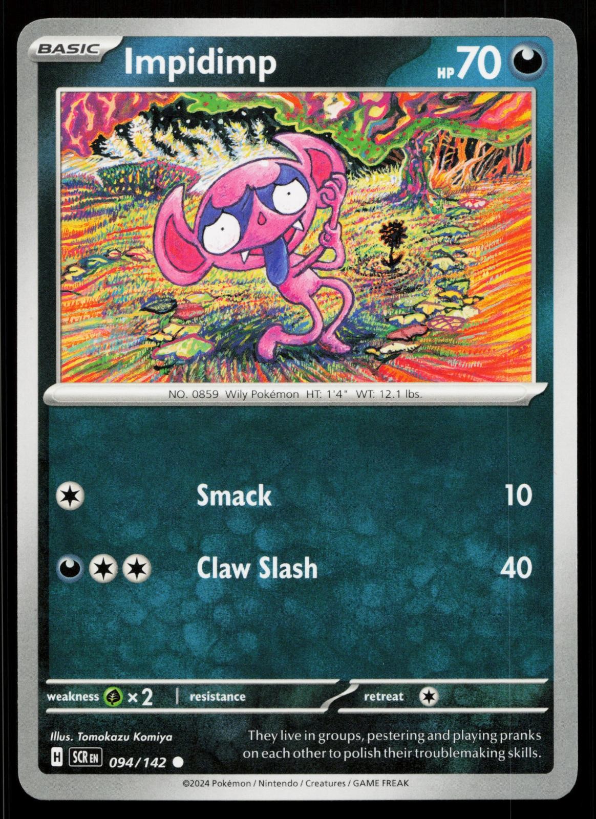 Impidimp 94/142 Stellar Crown Pokemon Near Mint