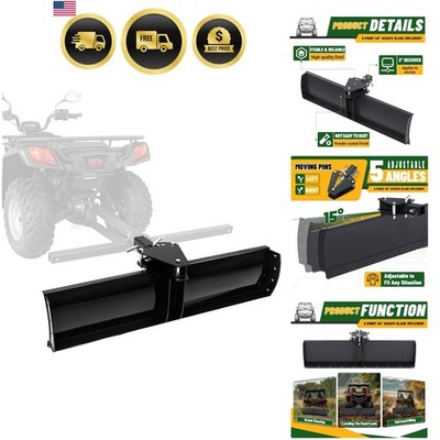 Scrape Blade Implement 48 ATV UTV Lawn Garden Tractor 5 Adjustable Angles