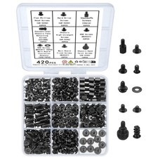 420pcs Computer Screws , Motherboard Standoffs Kit for Motherboard Laptop