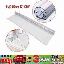 Transparent Plastic Table Cover PVC Tablecloth Protector Pad Desk Mat 42 "X 84"