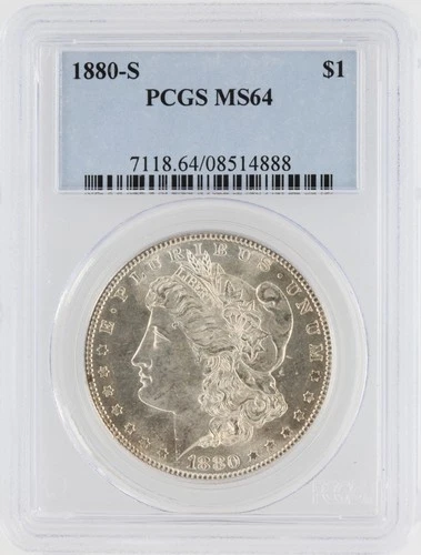 1880-S Morgan Silver Dollar PCGS MS64 S$1 San Francisco Minted No Reserve