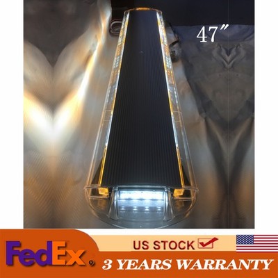 88LED 47'' Strobe Light Bar Emergency Beacon Warn Tow Truck Response Amber/White