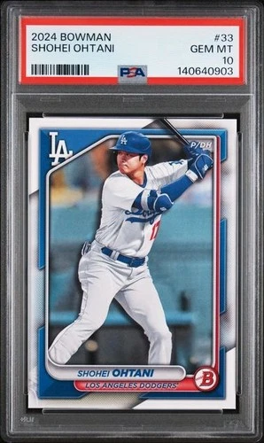 PSA 10 2024 Bowman Shohei Ohtani #33 Los Angeles Dodgers GEM