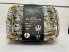 Disney Nightmare Before Christmas Jack Pumpkin Meal Prep Food Containers 20 Pcs