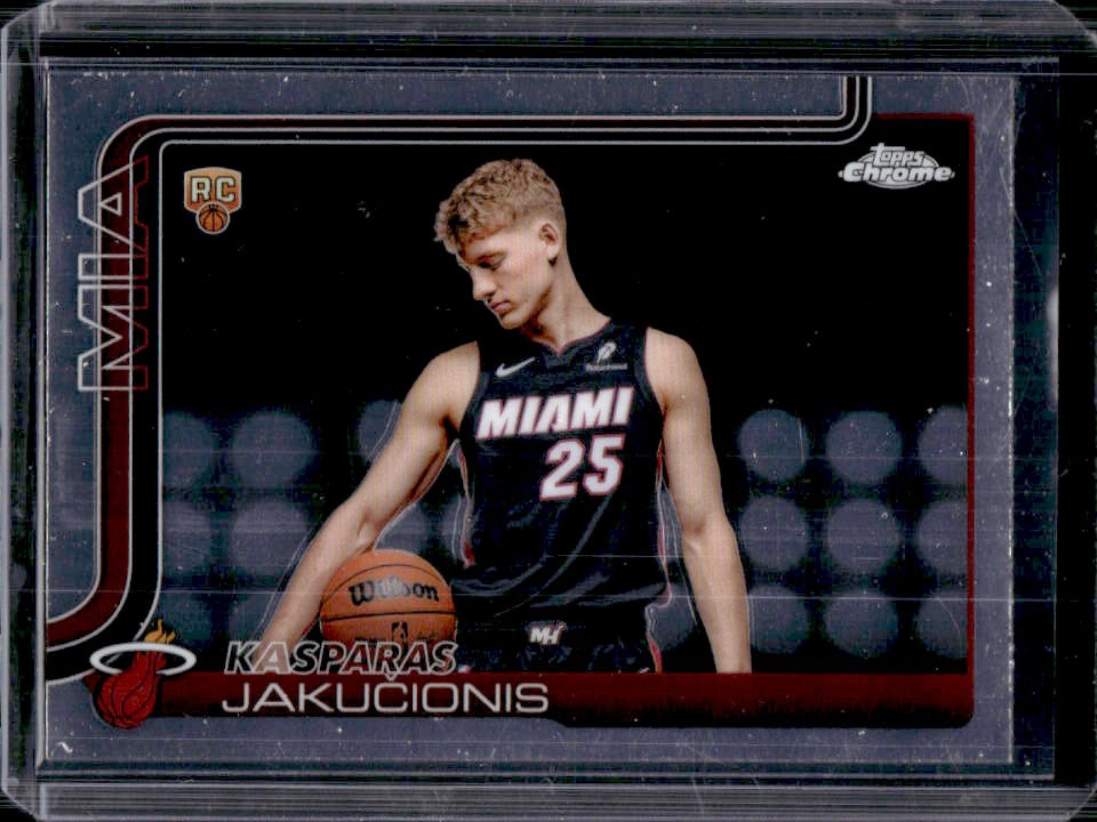 2025-26 Topps Chrome Kasparas Jakucionis Image Variation RC Rookie SSP #270 Heat