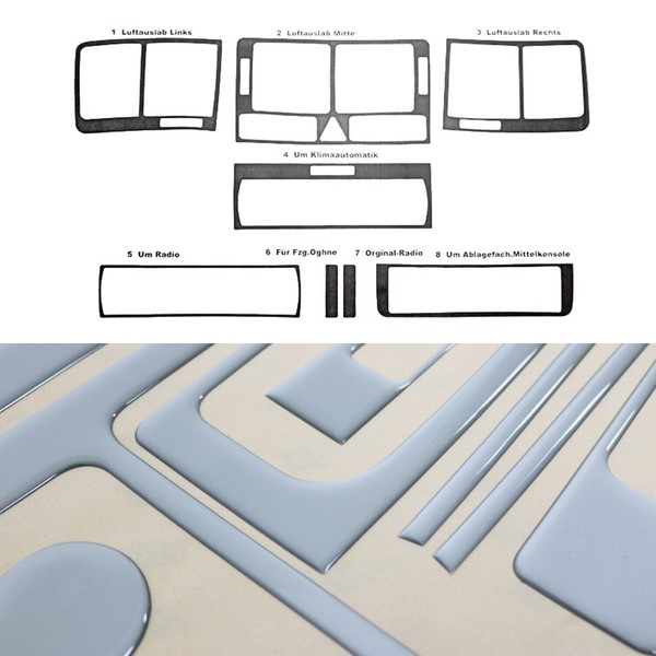Innenraum Dekor Cockpit FüR Audi A2 8Z0 2000-2005 Aluminium Optik 8Tlg-image