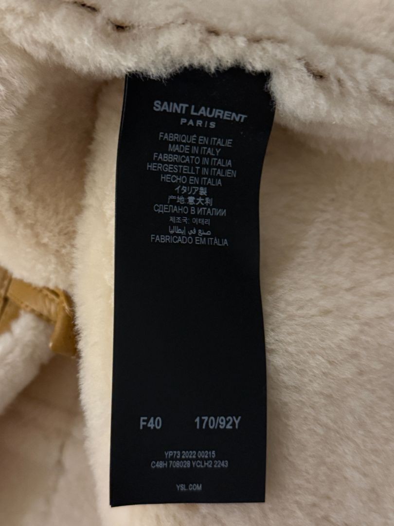 Saint Laurent Oversized Shearling Toggle Coat - S… - image 17