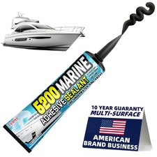  Black 3oz Marine Adhesive Sealant 5200 Fast Cure - Permanent, 1Pack Black