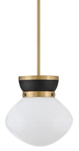 Lark 83607 Lucy 10"W Mini Pendant - Lacquered Brass / Black - Picture 1 of 7