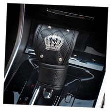 Black Pu Leather Car Gear Shift Cover with Bling Rhinestones Gear lever cover