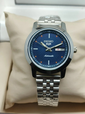 Seiko 5 Automatik Vintage Uhr Edelstahl Blue Dial, Day Date, 21 Jewels