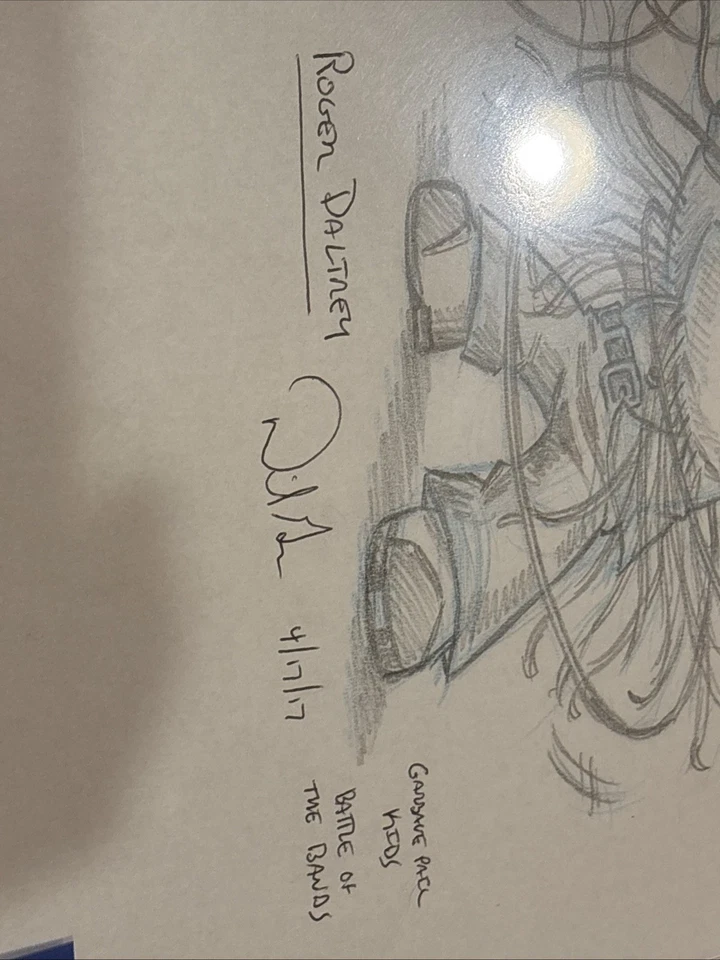 David Gross Signed Topps Garbage Pail Kids The Who Daltrey Prototype Sketch PSA - Image 4 of 4