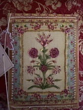 Boho Journal/Diary Beaded Fabric Embellished Lined Pages NEW