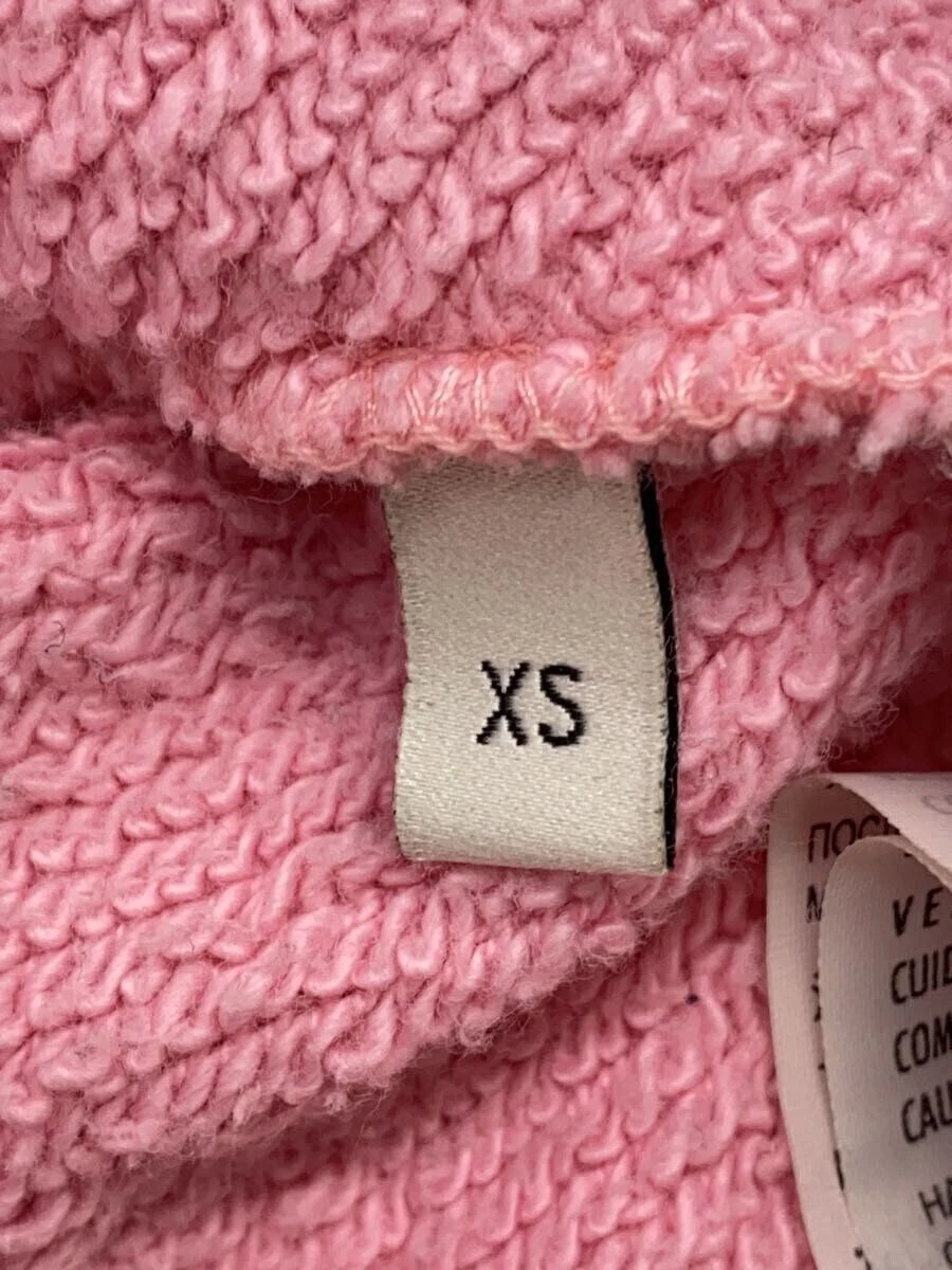 Felpa con cappuccio Gucci 18AW XS cotone rosa tinta unita 475374 usata