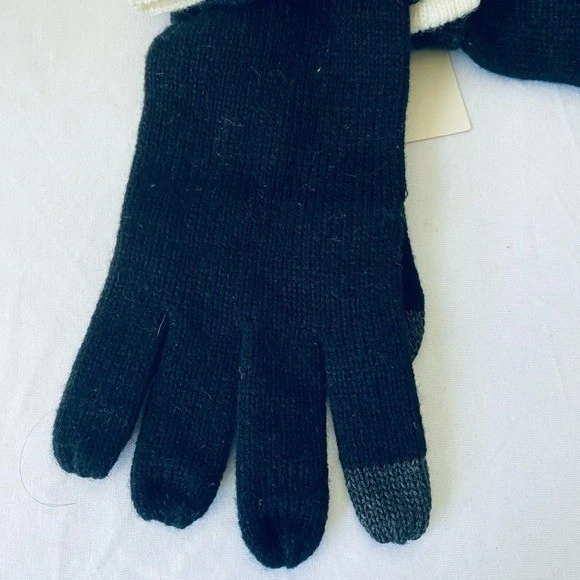 Guantes Kate Spade negros y crema con lazo Foto 4 de 4